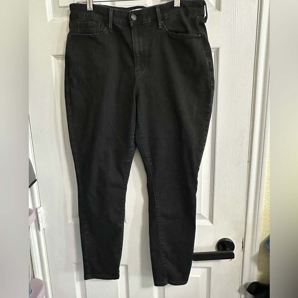 Denizen From Levi's Black High-Rise Skinny Jeans 14S W32 L28